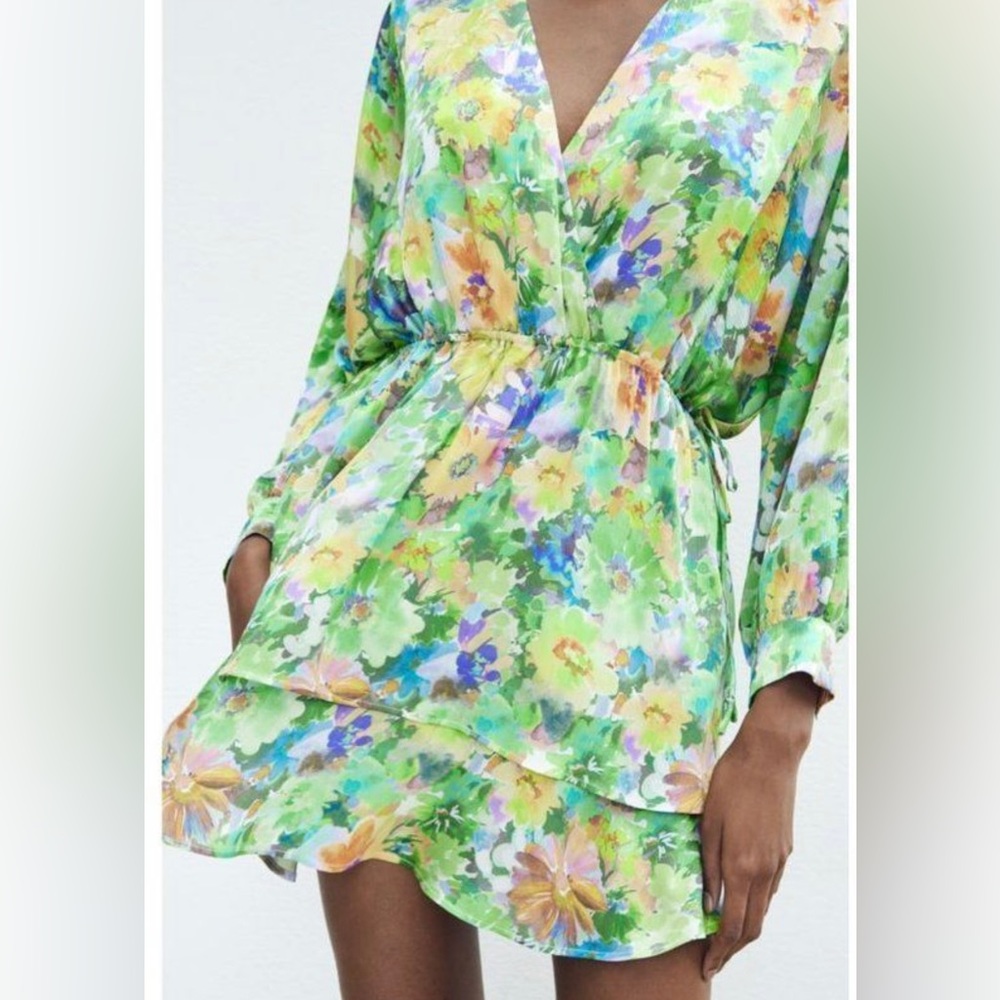 ZARA Floral dress size L